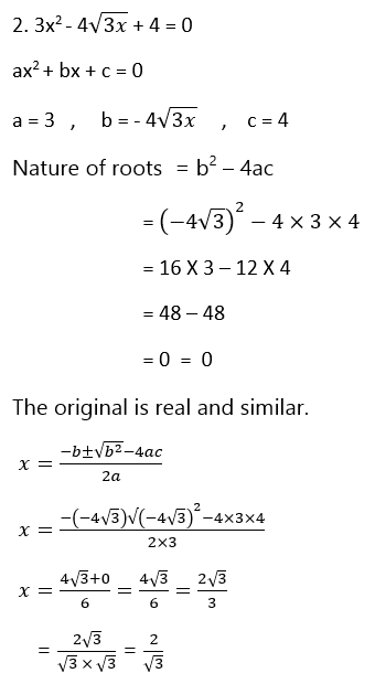 Quadratic Equation Solutions1