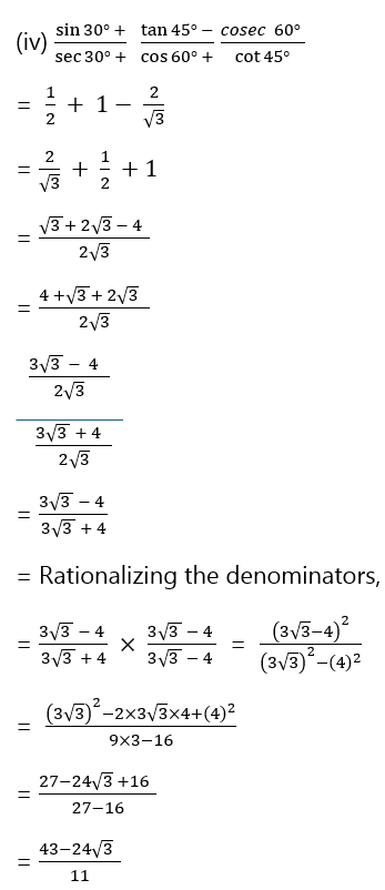 Introduction to Trigonometry Solution10